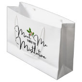 Ontmoet mij onder de Mistletoe feestelijke geschen Groot Cadeauzakje (Voorkant Gekanteld)