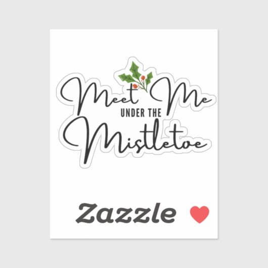 Ontmoet mij onder de Mistletoe Feestelijke Sticker (Vel)