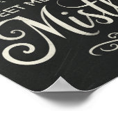 Ontmoet mij onder de Mistletoe kerstschoolbord Poster (Hoek)