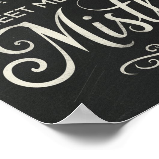 Ontmoet mij onder de Mistletoe kerstschoolbord Poster (Hoek)