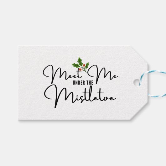 Ontmoet mij onder de Mistletoe Romantische Gift La Cadeaulabel (Voorkant (Horizontaal))