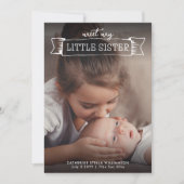 Ontmoet mijn kleine zusje geboorte aankondiging 2  (Voorkant)