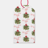 Ontmoet Onder de Mistletoe Vrolijk Kerstfeest Cadeaulabel (Achterkant)