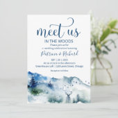 Ontmoet ons in de Bossen Forest Outdoor bruiloft Kaart (Staand voorkant)