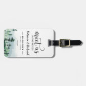 Ontmoet ons in de buitenbruiloft van de Bossen spa Bagagelabel (Voorkant horizontaal)