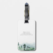 Ontmoet ons in de buitenbruiloft van de Bossen spa Bagagelabel (Achterkant verticaal)