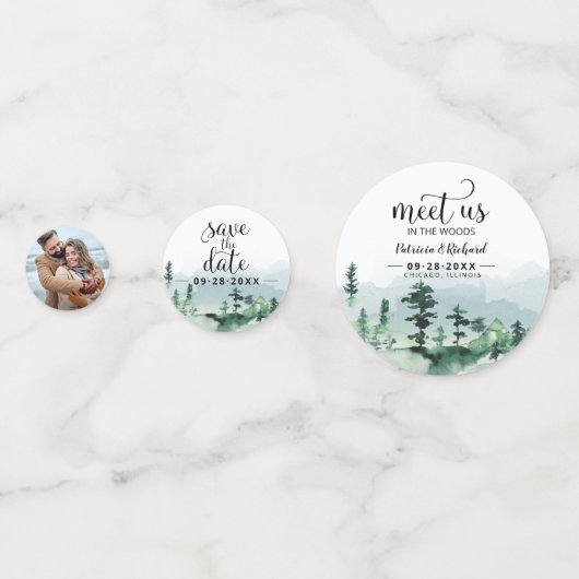 Ontmoet ons in de buitenbruiloft van de Bossen spa Confetti (Voorkanten)