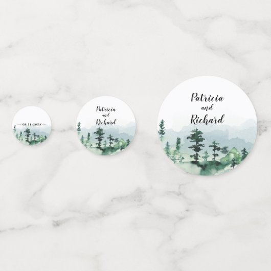 Ontmoet ons in de buitenbruiloft van de Bossen spa Confetti (Achterkanten)