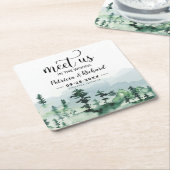 Ontmoet ons in de buitenbruiloft van de Bossen spa Kartonnen Onderzetters (Schuin)
