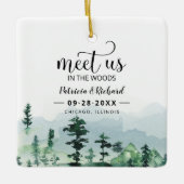 Ontmoet ons in de buitenbruiloft van de Bossen spa Keramisch Ornament (Voorkant)