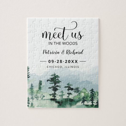 Ontmoet ons in de buitenbruiloft van de Bossen spa Legpuzzel (Verticaal)