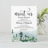 Ontmoet ons in de uitnodiging voor buitenhuwelijke (Staand voorkant)