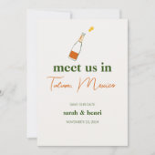 Ontmoet ons in Tulum Bruiloft Bewaar de datum Kaart (Voorkant)