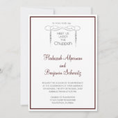 Ontmoet ons onder de Chuppah in Bourgogne Kaart (Voorkant)