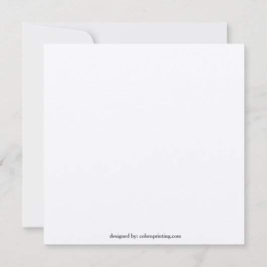 Ontmoet ons onder de Chuppah in het Hebreeuws en h Kaart (Achterkant)