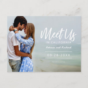 Ontmoet ons op Bestemming Huwelijk Save The Date F Briefkaart