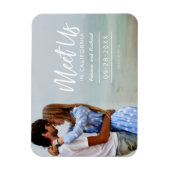 Ontmoet ons op Bestemming Huwelijk Save The Date F Magneet (Verticaal)