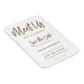 Ontmoet Ons Op Bestemming Huwelijk Save The Date Magneet (Rechterzijde)