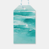 Ontmoet Ons Op Bestemming Trouw Teal Save The Date Cadeaulabel (Achterkant)