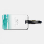 Ontmoet ons op bestemmingsuithuwelijken Blauwgroen Bagagelabel (Achterkant horizontaal)