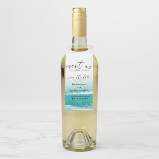 Ontmoet ons op bestemmingsuithuwelijken Blauwgroen Flessenhanger (Op fles)