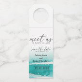 Ontmoet ons op bestemmingsuithuwelijken Blauwgroen Flessenhanger (Voorkant)