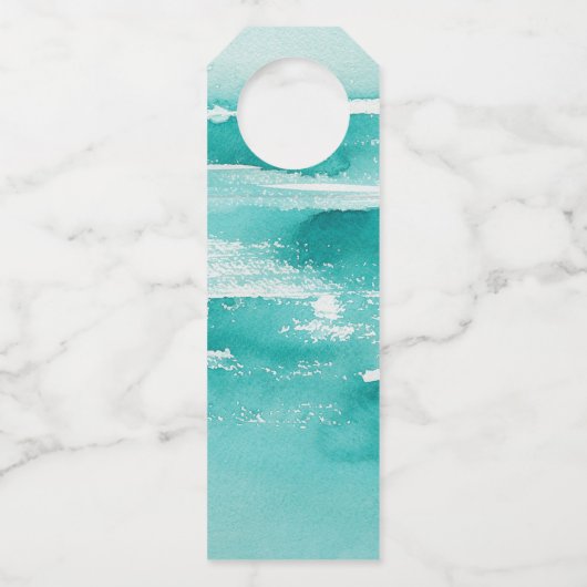 Ontmoet ons op bestemmingsuithuwelijken Blauwgroen Flessenhanger (Achterkant)