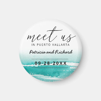 Ontmoet ons op bestemmingsuithuwelijken Blauwgroen Magneet