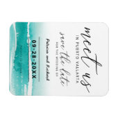 Ontmoet ons op bestemmingsuithuwelijken Blauwgroen Magneet (Horizontaal)