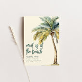 Ontmoet ons op de Beach Birthday Invite Kaart