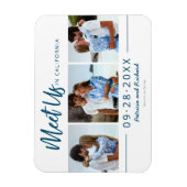 Ontmoet ons op de bruiloft Save The Date 3 foto Magneet (Verticaal)