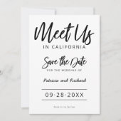 Ontmoet ons op de bruiloft van bestemming sparen d kaart (Voorkant)