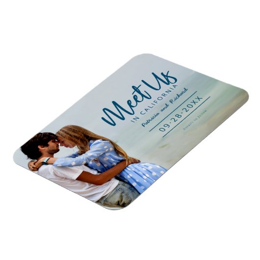 Ontmoet ons op de bruiloft van bestemming sparen d magneet (Linkerzijde)