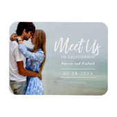 Ontmoet ons op de bruiloft van bestemming sparen d magneet (Horizontaal)