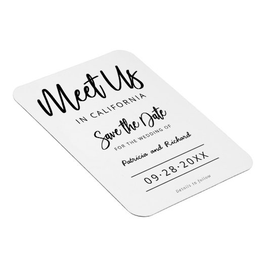 Ontmoet ons op de bruiloft van bestemming sparen d magneet (Rechterzijde)