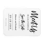 Ontmoet ons op de bruiloft van bestemming sparen d magneet (Horizontaal)