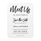 Ontmoet ons op de bruiloft van bestemming sparen d magneet (Verticaal)