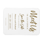 Ontmoet ons op de bruiloft van bestemming sparen d magneet (Horizontaal)