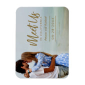 Ontmoet ons op de bruiloft van bestemming sparen d magneet (Verticaal)