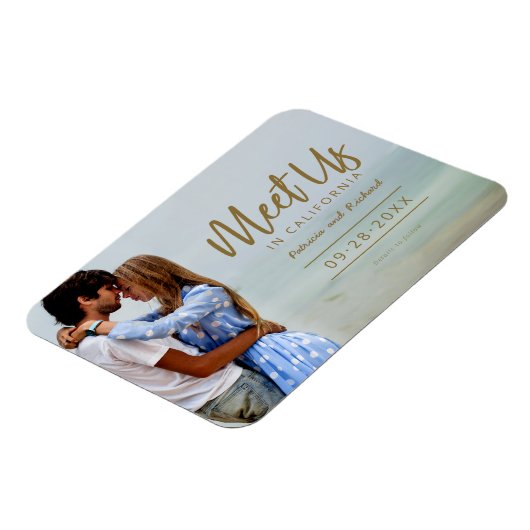 Ontmoet ons op de bruiloft van bestemming sparen d magneet (Linkerzijde)