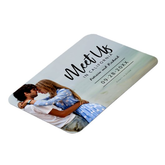 Ontmoet ons op de bruiloft van bestemming sparen d magneet (Linkerzijde)