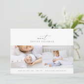 "Ontmoet" onze baby foto collage geboorte Aankondiging (Staand voorkant)