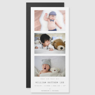 "Ontmoet onze jongen" Baby Aankondiging Foto Strip