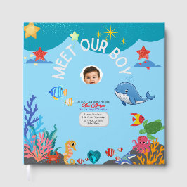 Ontmoet onze jongen baby shower uitnodiging- Onder Gastenboek