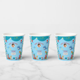 Ontmoet onze jongen baby shower uitnodiging- Onder Papieren Bekers