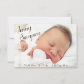 "Ontmoet onze kleine" Foto geboorteaankondiging (Voorkant)