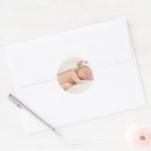 Ontmoet onze wonder | Geboorteaankondiging babymei Ronde Sticker (Envelop)