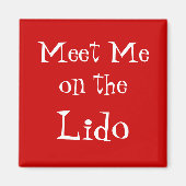 Ontmoet op Lido Cruise Magnet red (Voorkant)