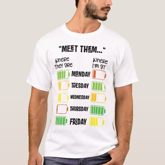 "Ontmoet ze waar ze zijn" T-shirts (Voorkant)