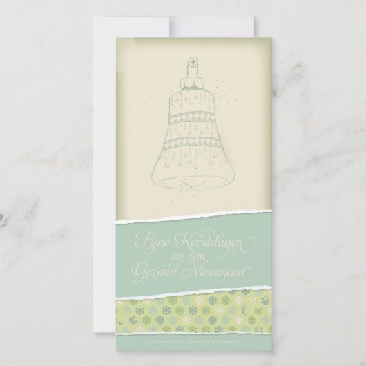 Ontmoete Kerstkaart kerstklok 1 (Voorkant)